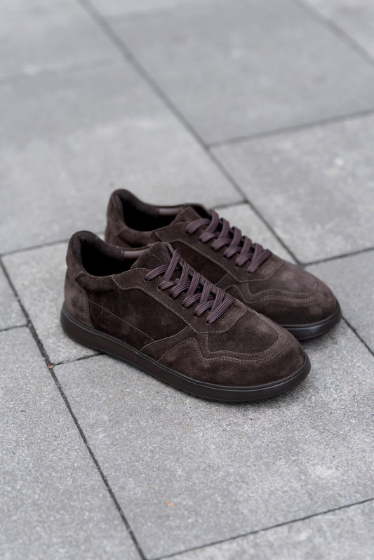 Women’s Brown Anatomical Leather Sneakers