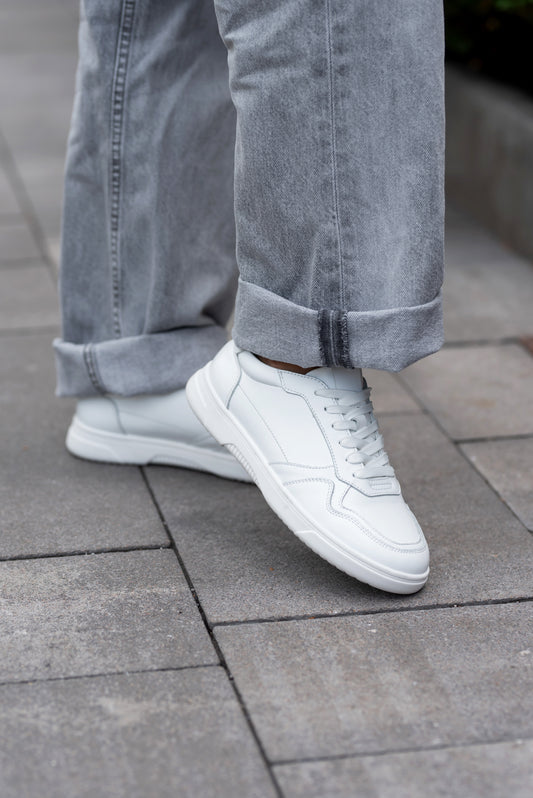 Women’s White Anatomical Leather Sneakers