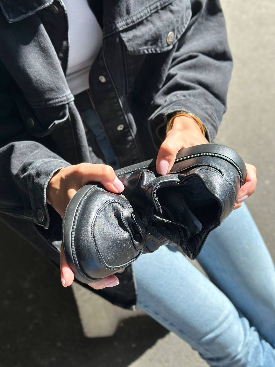 White Anatomical Leather Sneakers for Women 4537