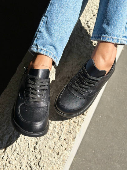 White Anatomical Leather Sneakers for Women 4537