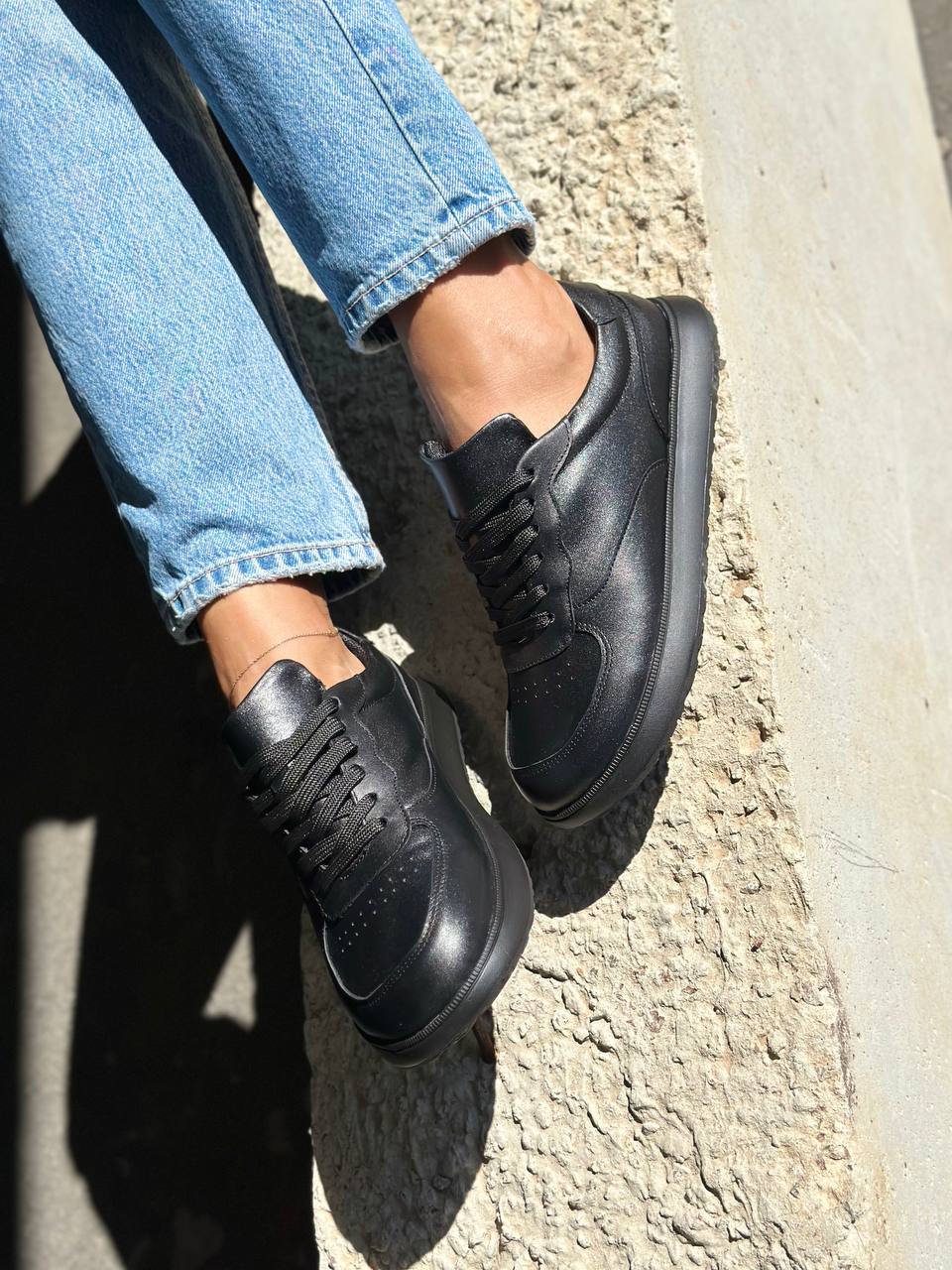 White Anatomical Leather Sneakers for Women 4537